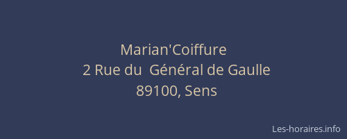 Marian'Coiffure