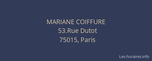 MARIANE COIFFURE