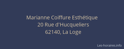 Marianne Coiffure Esth&eacute;tique