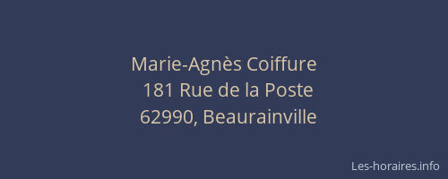 Marie-Agn&egrave;s Coiffure