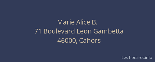 Marie Alice B.