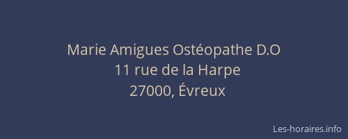 Marie Amigues Ostéopathe D.O