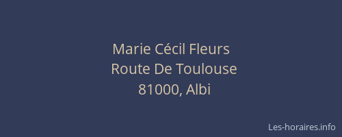 Marie Cécil Fleurs
