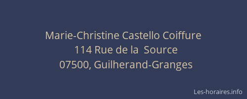 Marie-Christine Castello Coiffure