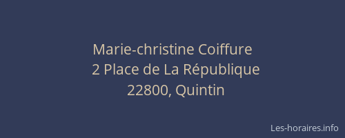 Marie-christine Coiffure