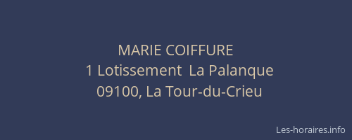 MARIE COIFFURE