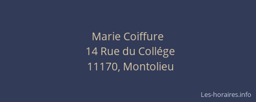 Marie Coiffure