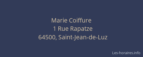 Marie Coiffure