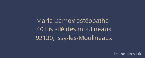 Marie Damoy ostéopathe