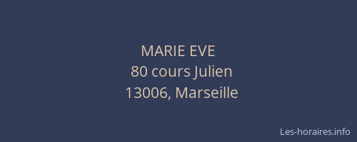 MARIE EVE