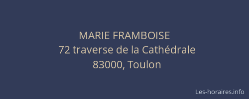 MARIE FRAMBOISE
