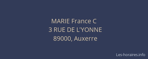 MARIE France C