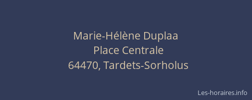 Marie-Hélène Duplaa