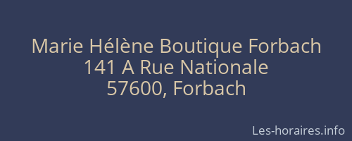 Marie Hélène Boutique Forbach