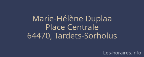 Marie-Hélène Duplaa