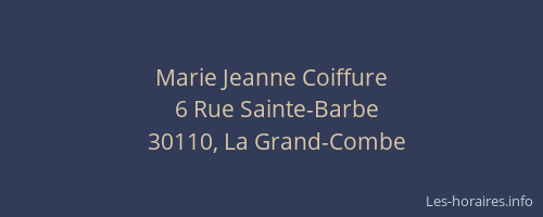 Marie Jeanne Coiffure