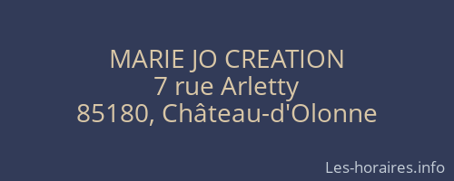 MARIE JO CREATION