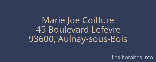 Marie Joe Coiffure