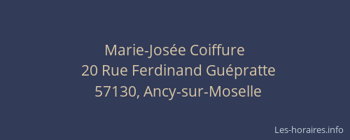 Marie-Jos&eacute;e Coiffure