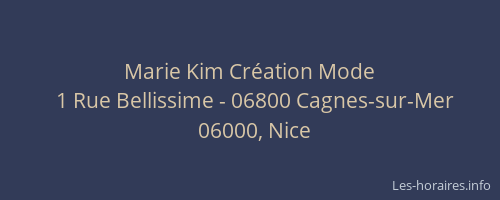 Marie Kim Création Mode