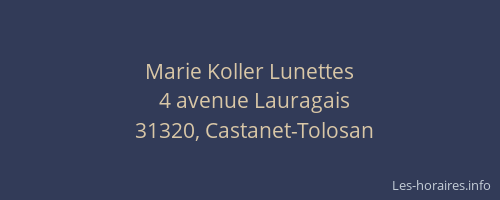 Marie Koller Lunettes