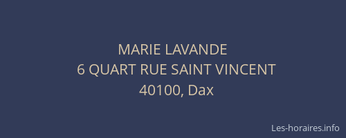 MARIE LAVANDE