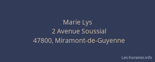 Marie Lys
