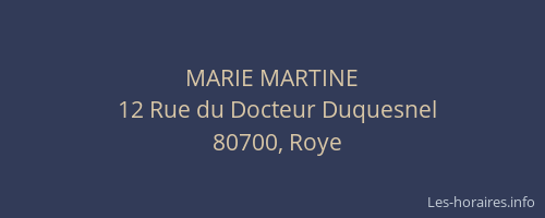MARIE MARTINE