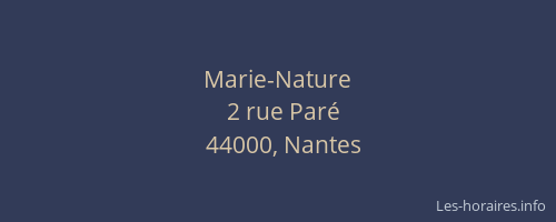 Marie-Nature