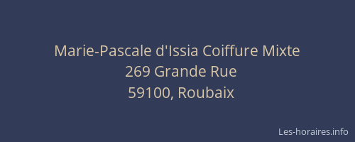 Marie-Pascale d'Issia Coiffure Mixte
