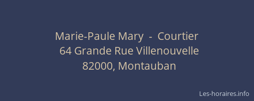 Marie-Paule Mary  -  Courtier