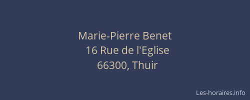 Marie-Pierre Benet