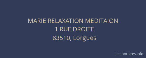 MARIE RELAXATION MEDITAION