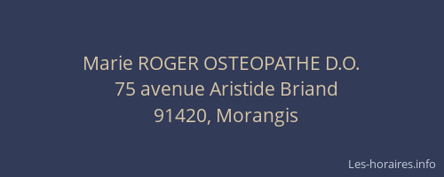 Marie ROGER OSTEOPATHE D.O.