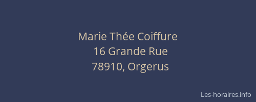 Marie Th&eacute;e Coiffure