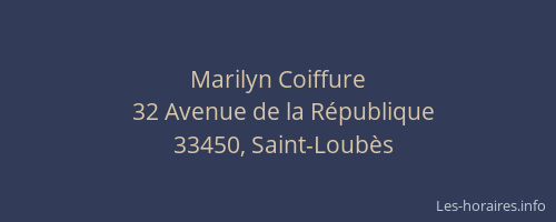 Marilyn Coiffure