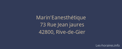 Marin'Eanesthétique