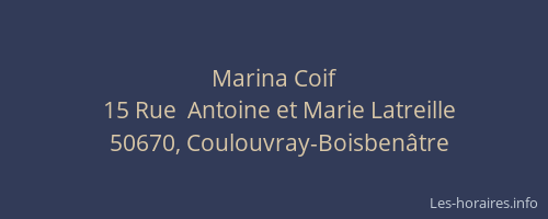 Marina Coif