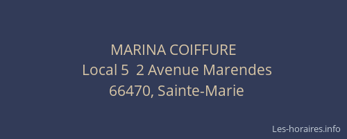 MARINA COIFFURE