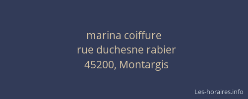 marina coiffure