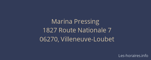 Marina Pressing