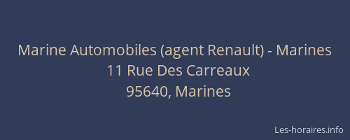 Marine Automobiles (agent Renault) - Marines