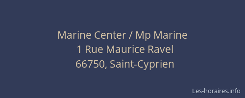 Marine Center / Mp Marine
