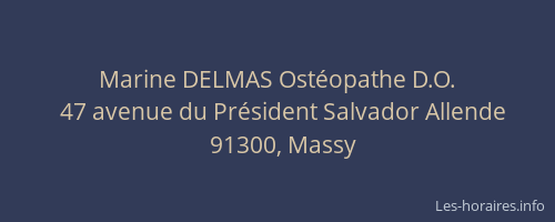 Marine DELMAS Ostéopathe D.O.