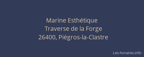 Marine Esth&eacute;tique