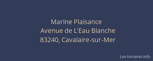 Marine Plaisance