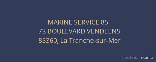 MARINE SERVICE 85