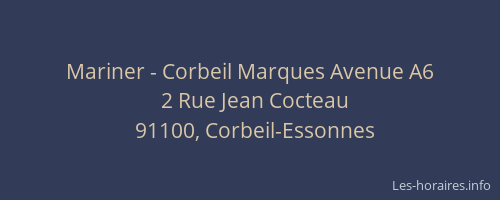 Mariner - Corbeil Marques Avenue A6