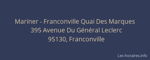 Mariner - Franconville Quai Des Marques
