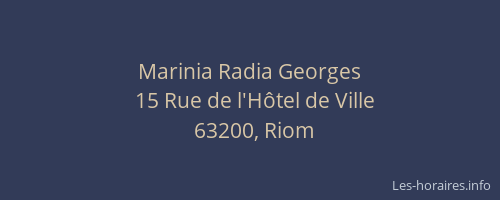 Marinia Radia Georges